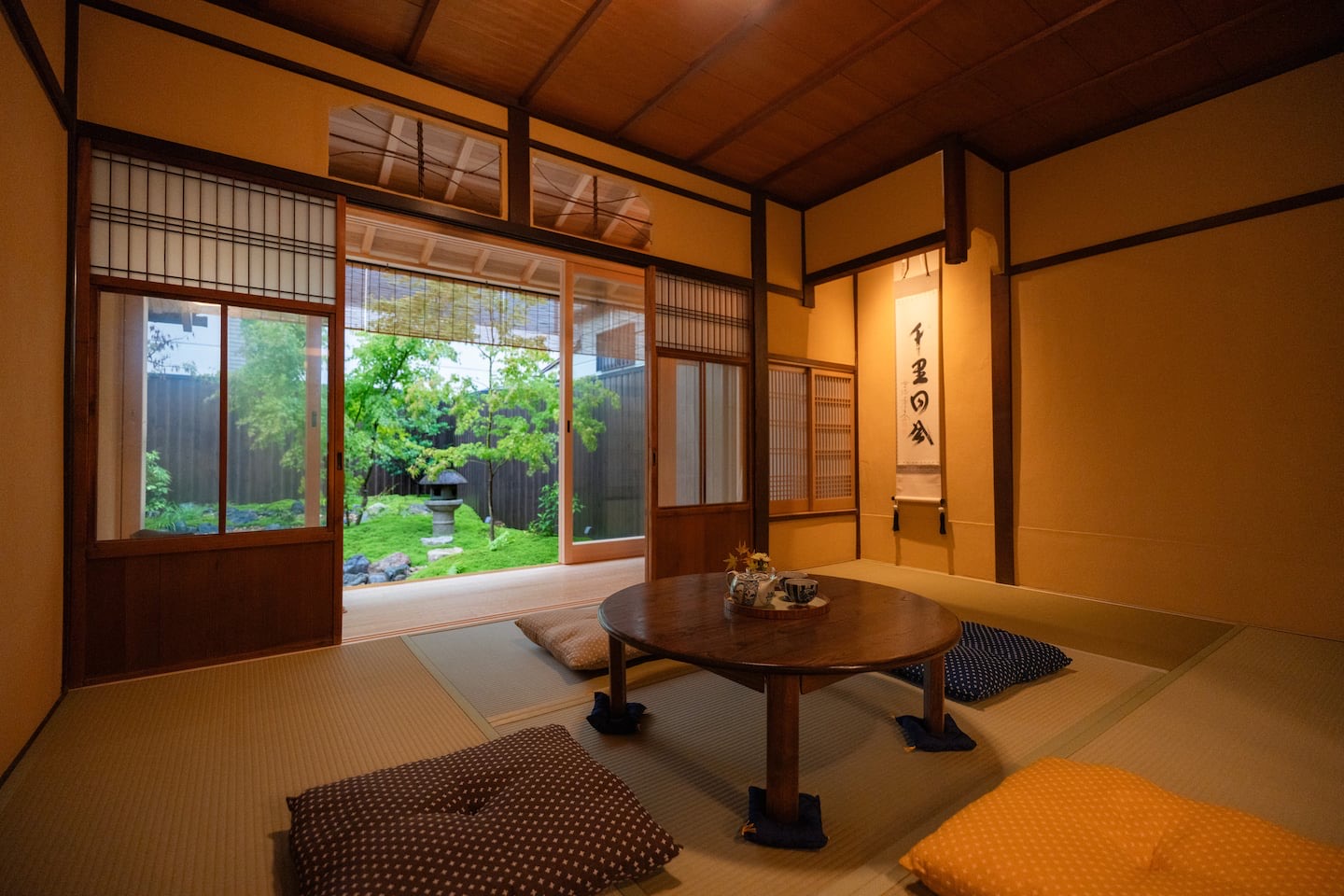 The tatami room, onto the garden